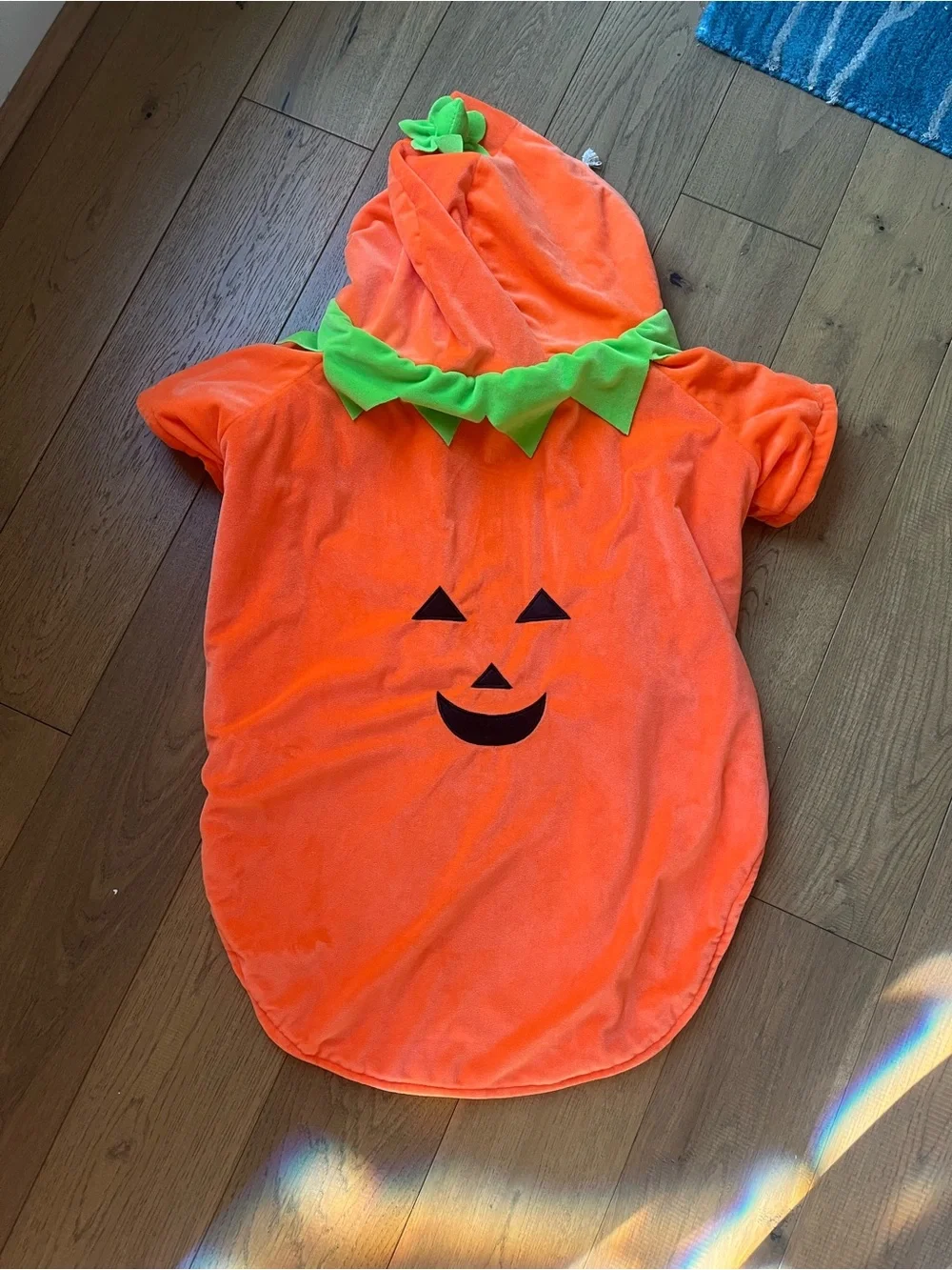 NWOT Orange Pumpkin Dog Plush Hoodie Costume - LARGE Dog - Pet Coat size 5XL